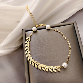 bracelet gomtrique de fleur de zircon de mode style coren simple bijoux de main en acier de tianiumpicture21