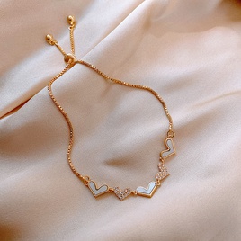 bracelet gomtrique de fleur de zircon de mode style coren simple bijoux de main en acier de tianiumpicture71