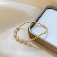 fashion zircon flower geometric bracelet Korean style simple tianium steel hand jewelrypicture53