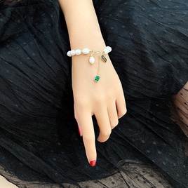 bracelet gomtrique de fleur de zircon de mode style coren simple bijoux de main en acier de tianiumpicture58