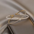 fashion zircon flower geometric bracelet Korean style simple tianium steel hand jewelrypicture55