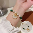 fashion zircon flower geometric bracelet Korean style simple tianium steel hand jewelrypicture57