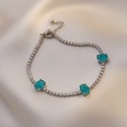 bracelet gomtrique de fleur de zircon de mode style coren simple bijoux de main en acier de tianiumpicture38