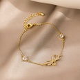 fashion zircon flower geometric bracelet Korean style simple tianium steel hand jewelrypicture59