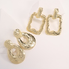 European and American alloy bump texture earrings retro personality alloy ear jewelry