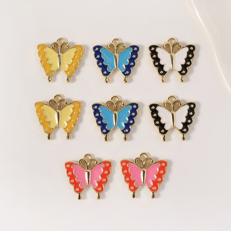 fashion drip oil alloy double-sided butterfly jewelry accessories pendant's discount tags