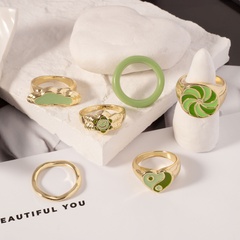 new gold plated heart ring cloud exaggerated ring index finger ring wholesale