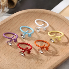Korean fashion irregular ring female creative oval diamond alloy index finger ring wholesale