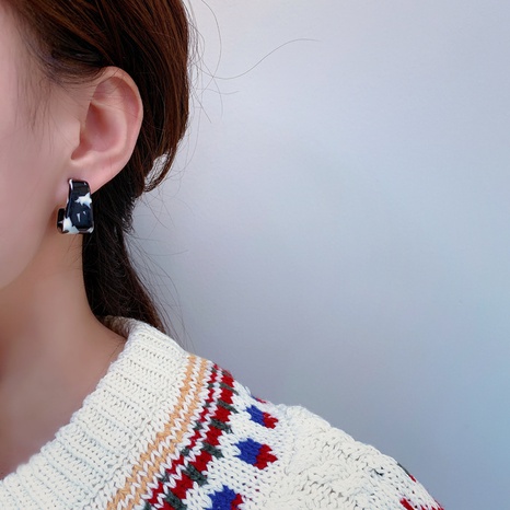 fashion geometric earrings simple contrast color alloy earrings  NHENY638180's discount tags