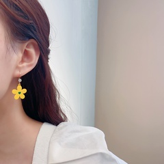 fashion flower earrings simple cute flower alloy earrings