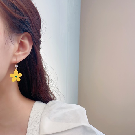 fashion flower earrings simple cute flower alloy earrings   NHENY638181's discount tags