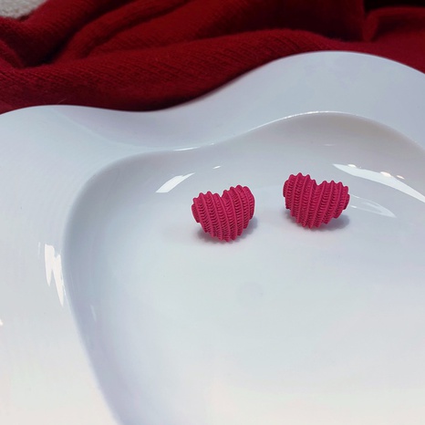 Korean style fashion heart-shaped earrings simple alloy earrings's discount tags