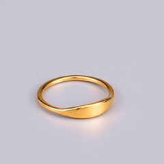 fashion fine arc ring minimalist titanium steel joint index finger ring female