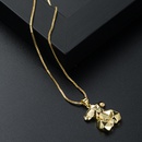 simple cute bear pendant necklace pure copper gold plated fashion necklacepicture10