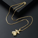 simple cute bear pendant necklace pure copper gold plated fashion necklacepicture11
