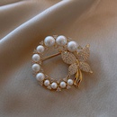Accessoires de vtements fixes de mode de broche de papillon de perle de diamant corenpicture6