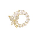 Accessoires de vtements fixes de mode de broche de papillon de perle de diamant corenpicture10