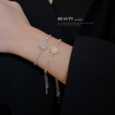 Square Zircon Adjustable Bracelet Womens Simple alloy Hand Jewelrypicture7