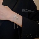 Square Zircon Adjustable Bracelet Womens Simple alloy Hand Jewelrypicture9