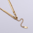 Simple Hollow Chain Stainless Steel Flat Snake Chain Star Pendant Double Layer Necklacepicture12