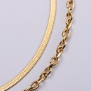 Simple Stainless Steel Hollow Snake Chain Cross Chain Double Layer Necklacepicture10