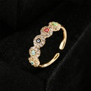 new geometric copperplated 18K gold zircon drip oil devils eye ring wholesalepicture8
