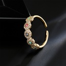 new geometric copperplated 18K gold zircon drip oil devils eye ring wholesalepicture9