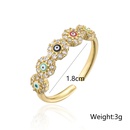 new geometric copperplated 18K gold zircon drip oil devils eye ring wholesalepicture10