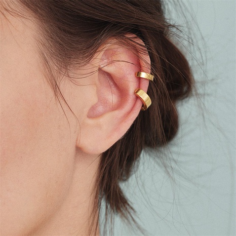 simple ear clips ear bone clip stainless steel earrings wholesale's discount tags
