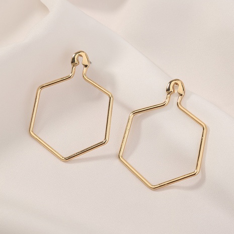 simple wild diamond shaped pin earrings trend accessories wholesale NHDB642203's discount tags
