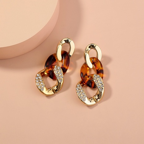 Simple Fashion Leopard Print Long Geometric Earrings Wholesale's discount tags