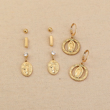 fashion trend geometric set combination earrings wholesale NHDB642215's discount tags
