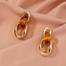 vintage circle matte long gold geometric retro earrings wholesalepicture8