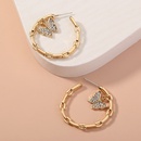 fashion butterfly Cshaped geometric inlaid rhinestone earrings wholesalepicture8
