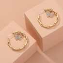 fashion butterfly Cshaped geometric inlaid rhinestone earrings wholesalepicture9