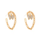 fashion butterfly Cshaped geometric inlaid rhinestone earrings wholesalepicture11