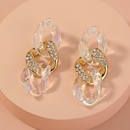 trend jewelry rhinestone inlaid fashion colorful plastic chain earrings wholesalepicture8