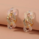 trend jewelry rhinestone inlaid fashion colorful plastic chain earrings wholesalepicture10