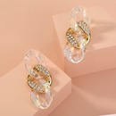 trend jewelry rhinestone inlaid fashion colorful plastic chain earrings wholesalepicture11