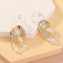trend jewelry rhinestone inlaid fashion colorful plastic chain earrings wholesalepicture12
