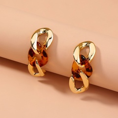 vintage long golden geometric chain fashion tassel earrings wholesale