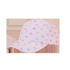 children's peaked cap Korean wide-brimmed shade rainbow baseball cap