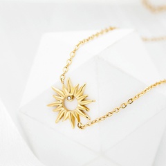 Sunflower Bracelet Stainless Steel Three-dimensional Embossed Diamond Hand Jewelry