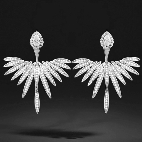 Fashion Angel Wings copper  inlaid Zircon Earrings wholesale's discount tags