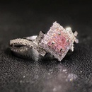 new accessories creative cross winding pink diamond zircon copper ringpicture8