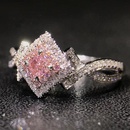 new accessories creative cross winding pink diamond zircon copper ringpicture9
