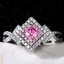 new accessories creative cross winding pink diamond zircon copper ringpicture10