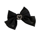 Organza bow hairpin Korean style black back head spring clip hair accessoriespicture6