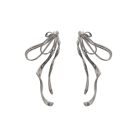 simple bow fashion creative alloy rhinestone earrings wholesale's discount tags