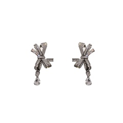fashion micro-set zircon bow earrings bracelet necklace set wholesale